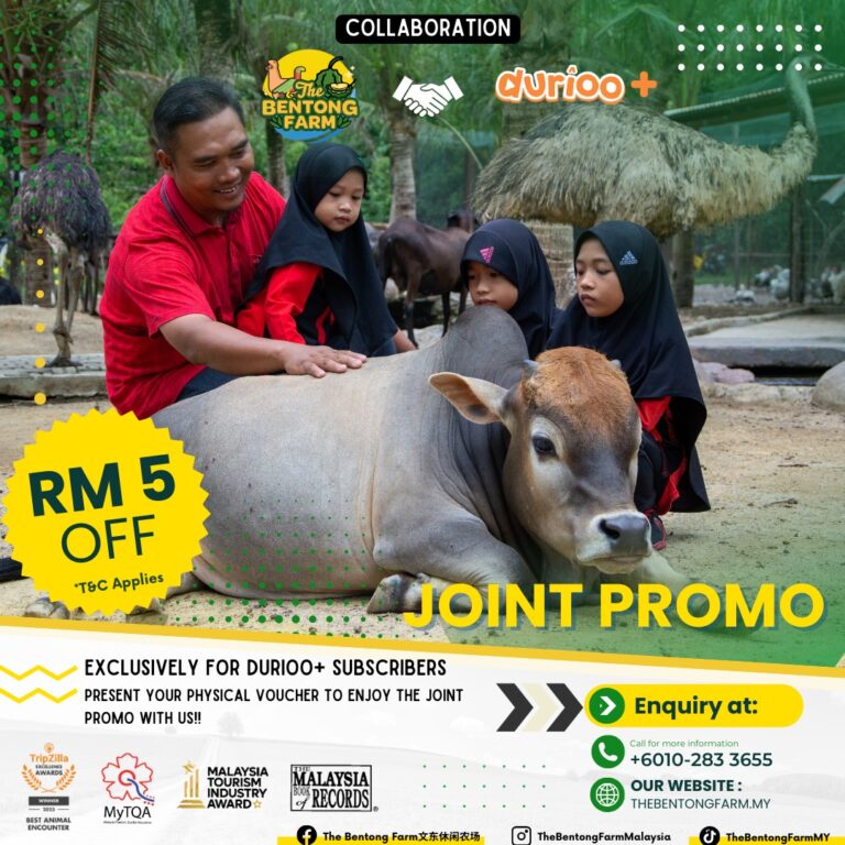 📣Exclusive Offer: RM5 OFF Your Visit to The Bentong Farm for Durioo+ Subscribers!”🎫