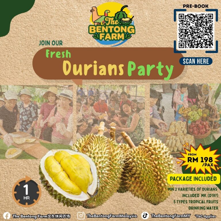 🍃Seasonal Fresh Durian Party – A Royal Feast Awaits at The Bentong Farm!🤩💚